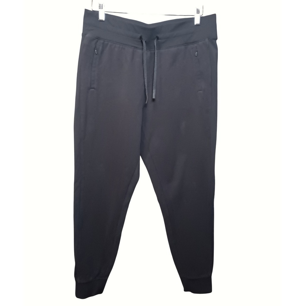 Lululemon Athletica Gray‎ Jogger Pants Women Size 10 Zipper Pockets Drawstring